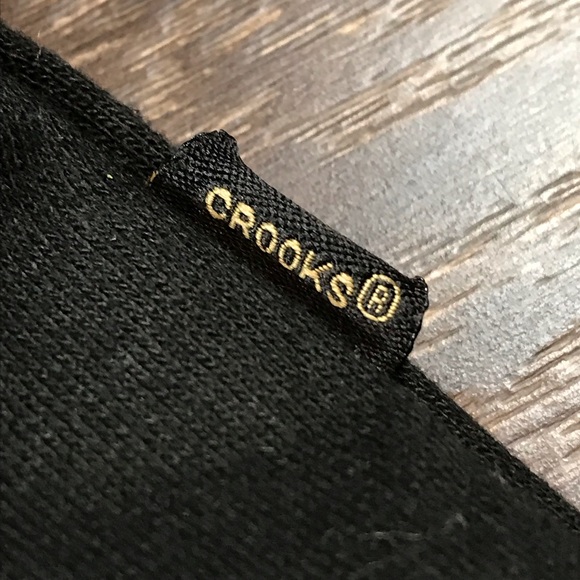 Crooks & Castles Essential Half Medusa Mens 9” Black Sweat Shorts Size Large NEW - Picture 3 of 9